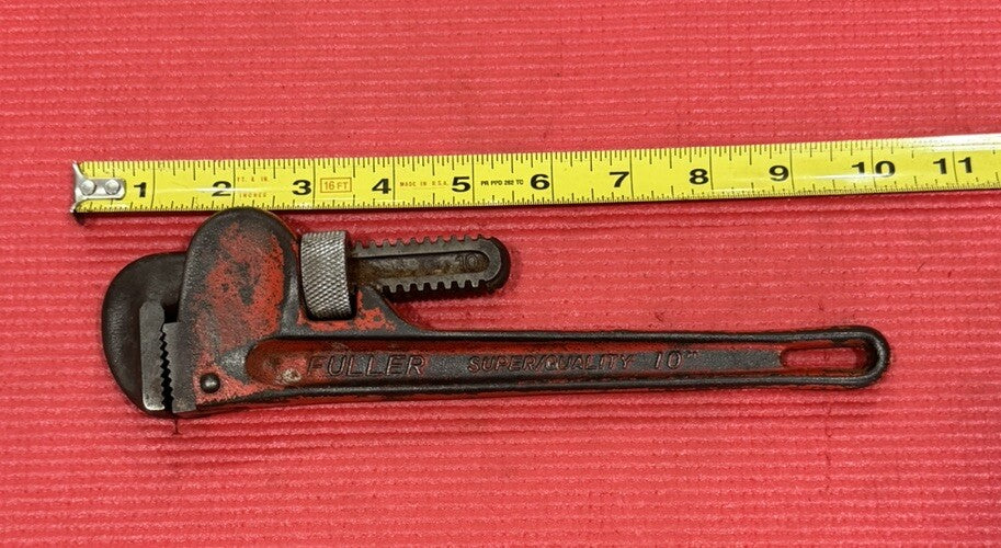 Vintage Fuller 10" Super Quality Red Pipe Wrench - Plumbing Wrench Tool - Japan