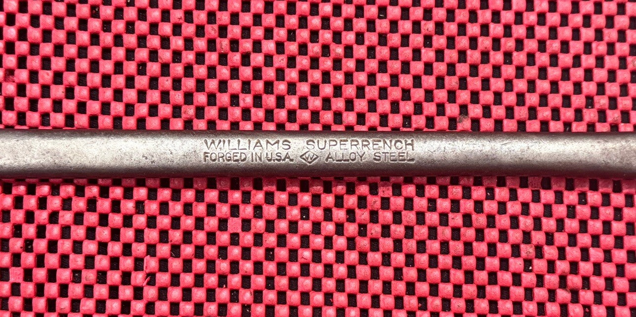 WILLIAMS SUPERRENCH 7731B VTG Box End Wrench 13/16"x 7/8", 12 PT Made In USA N8