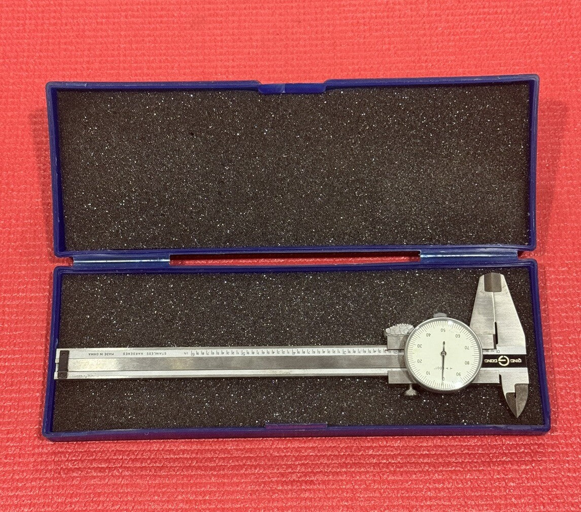 VINTAGE Qing G Gong CALIPER / MICROMETER W/ OG Case Made in China