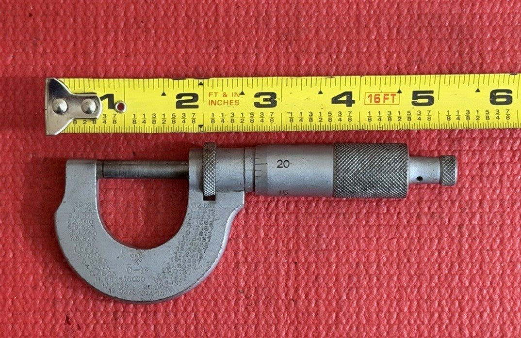 VINTAGE ZEUS 0-1" MICROMETER MACHINIST TOOL MADE IN GERMANY
