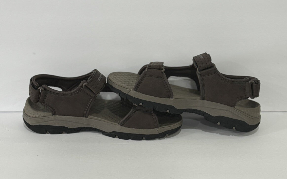 SKECHERS RELAXED FIT 204105/CHO TRESMAN  GARO CHOCOLATE LUXE FOAM SANDAL SIZE 13