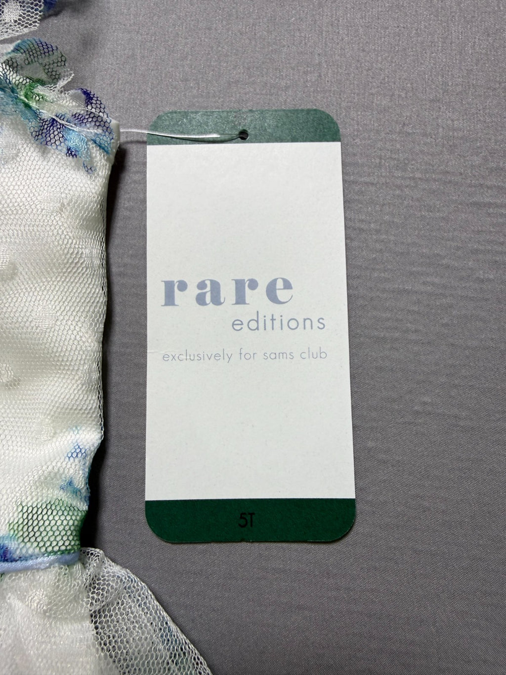NWT Rare Editions Occasion Dress Baby Toddlers 5T Blue Floral Lined Lightweight
