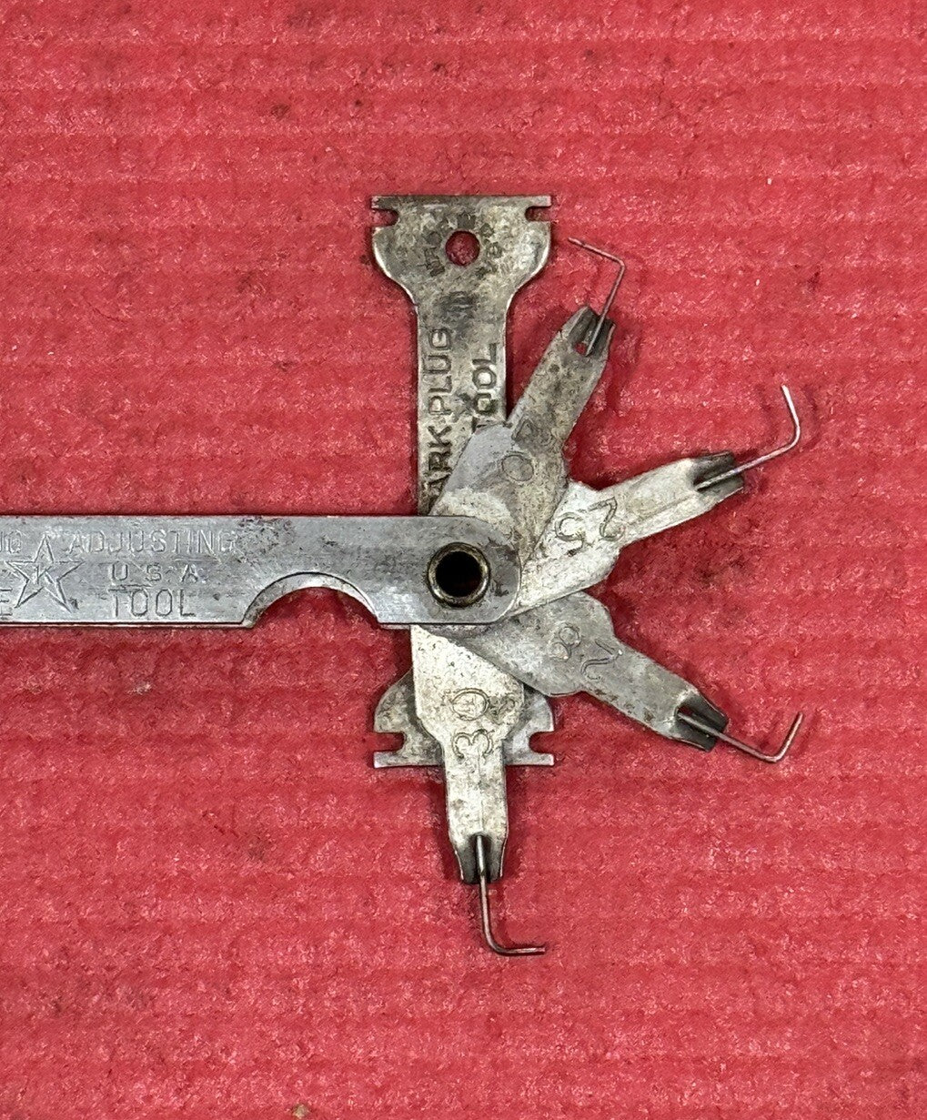 Vintage K Star Spark Plug Adjusting Gap Gauge Tool Made in USA