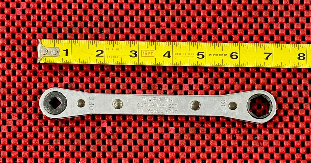 Snap-on Tools RF818S 1/4" X 9/16" Refrigerant Ratcheting Box Wrench USA S3