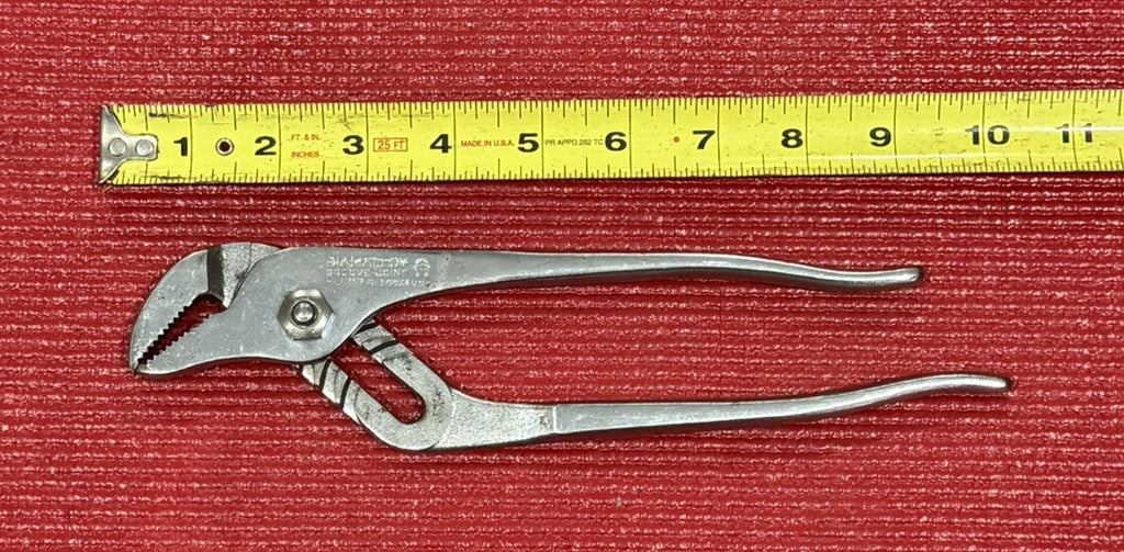 Vintage Diamond Diamalloy 10”Horseshoe adjustable groove joint pliers HL110P USA