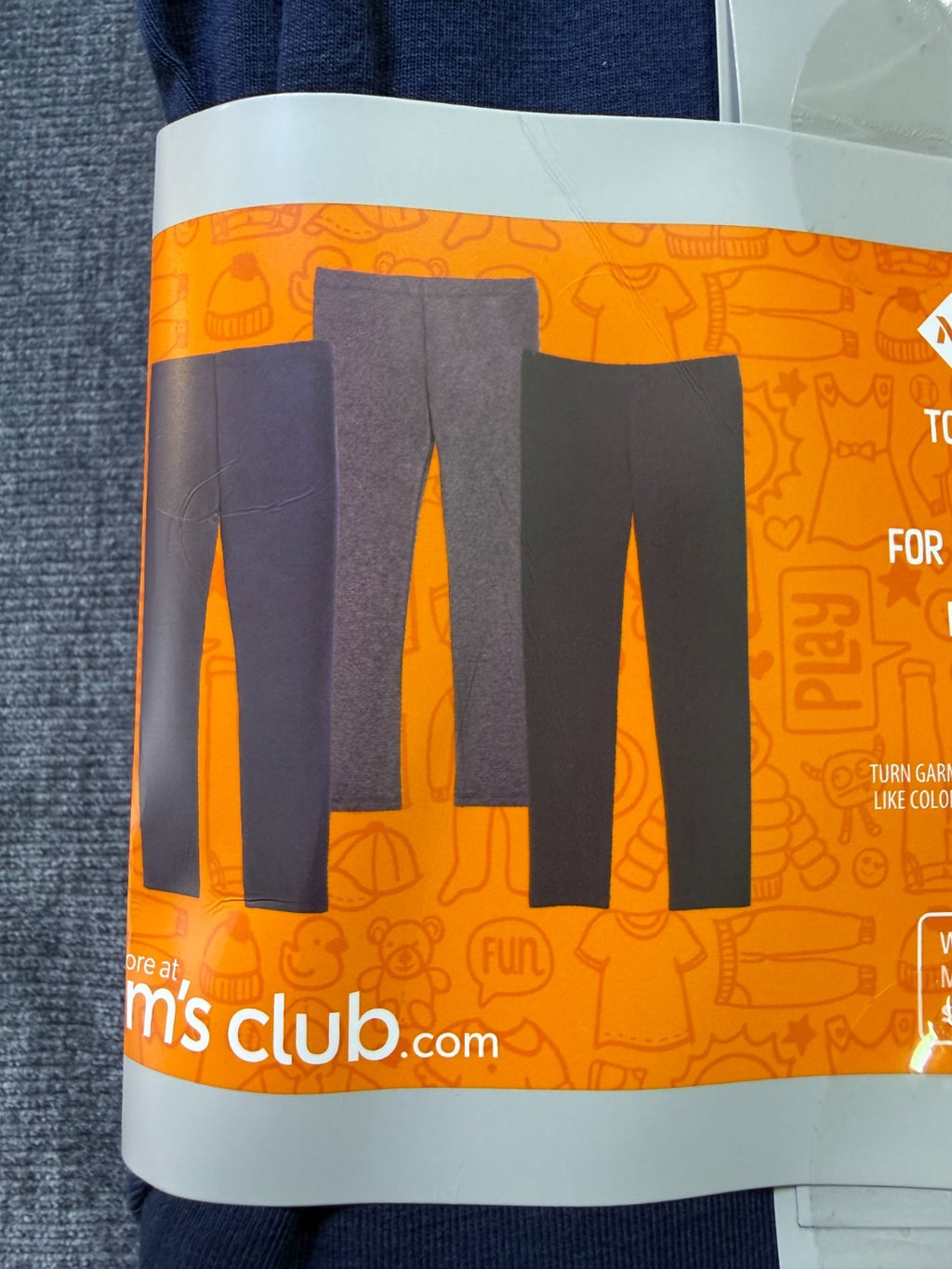 NWT Member's Mark My Favorite Leggings Girls 4/5 Multicolor Preppy - 3-Pack