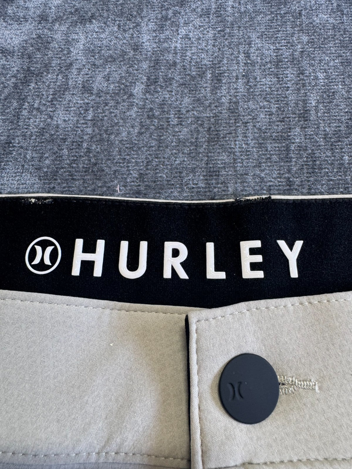 NWT Hurley Trek Hybrid Shorts Men's 40 Light Gray Regular Fit 4-Way Stretch