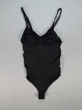 Women's Thong Shaper Bodysuit Size XXS/XS Black Stretch Tummy Control Camisole