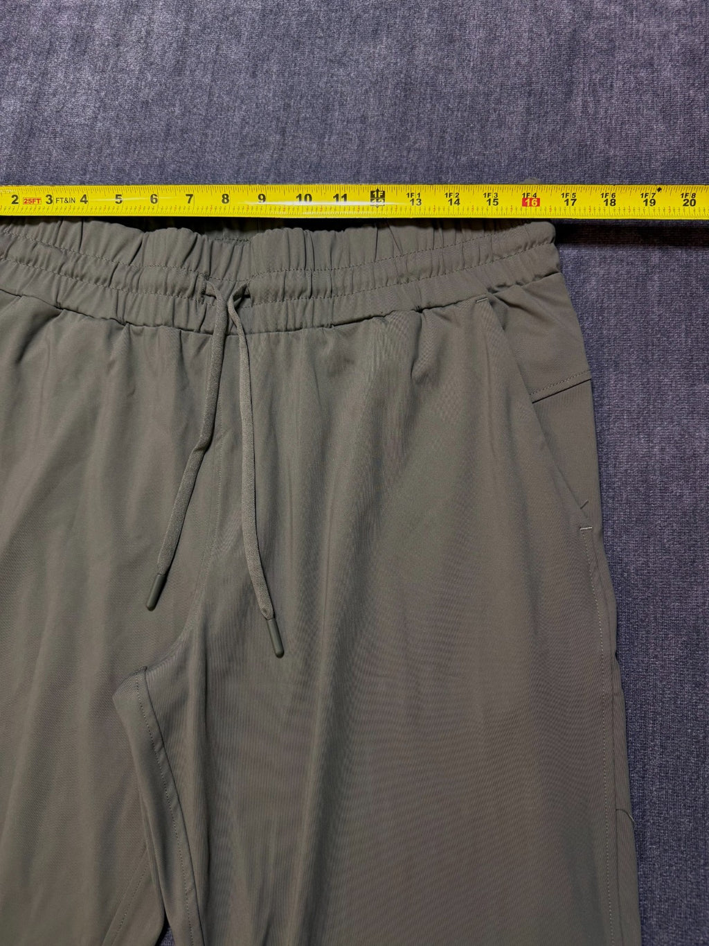 NWT Member's Mark Travel Joggers Women Large Olive Green Relaxed Fit Drawstring