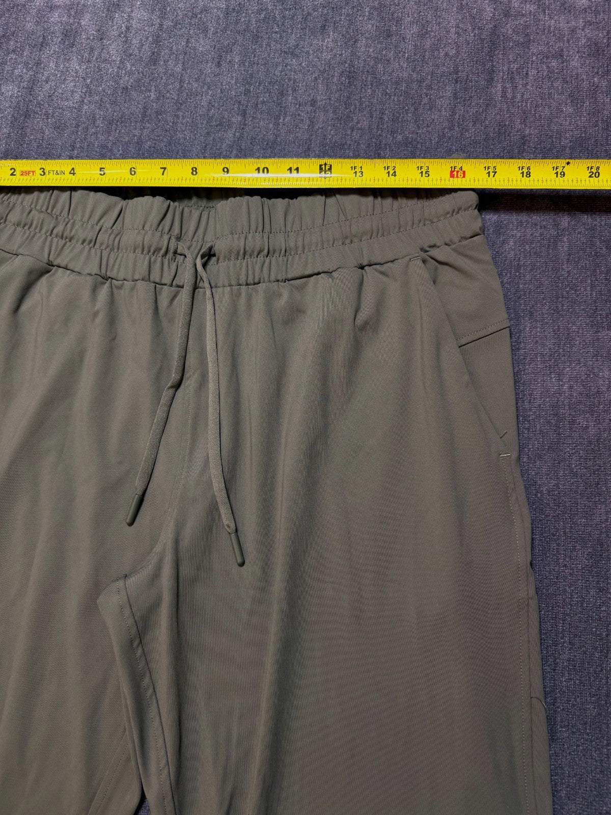 NWT Member's Mark Travel Joggers Women Large Olive Green Relaxed Fit Drawstring