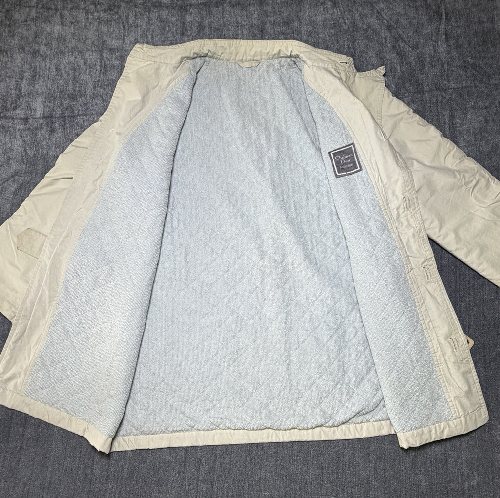 Vintage Christian Dior Monsieur Belted Terry Cloth Robe Beach Coverup Jacket COA