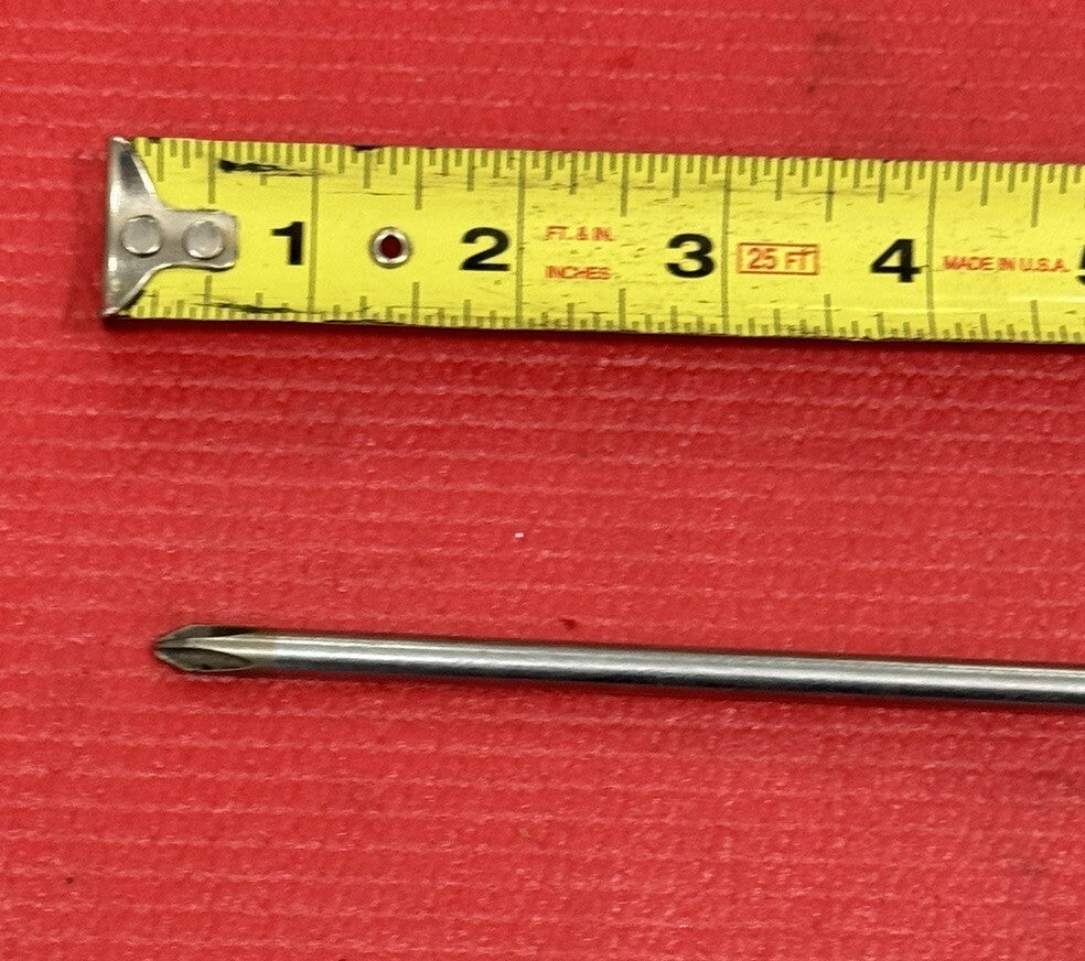 Vintage Husky Tools 12.5" Long Philips Screwdriver Black Cushioned Grip