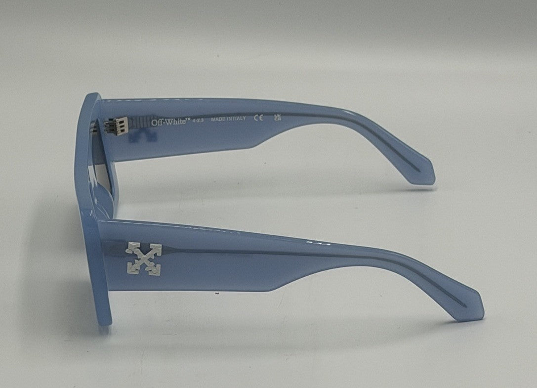 New Off-White Seattle Sunglasses Men's Light Blue Arrow Logo Full Rim Modern