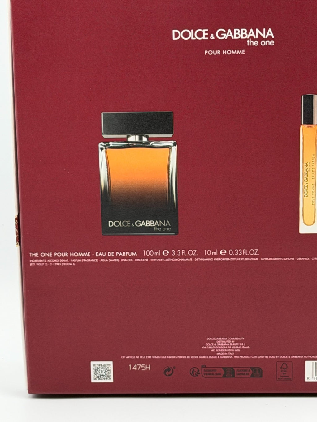 NEW Dolce & Gabbana The One For Men's Eau de Parfum - 2 Piece Gift Set
