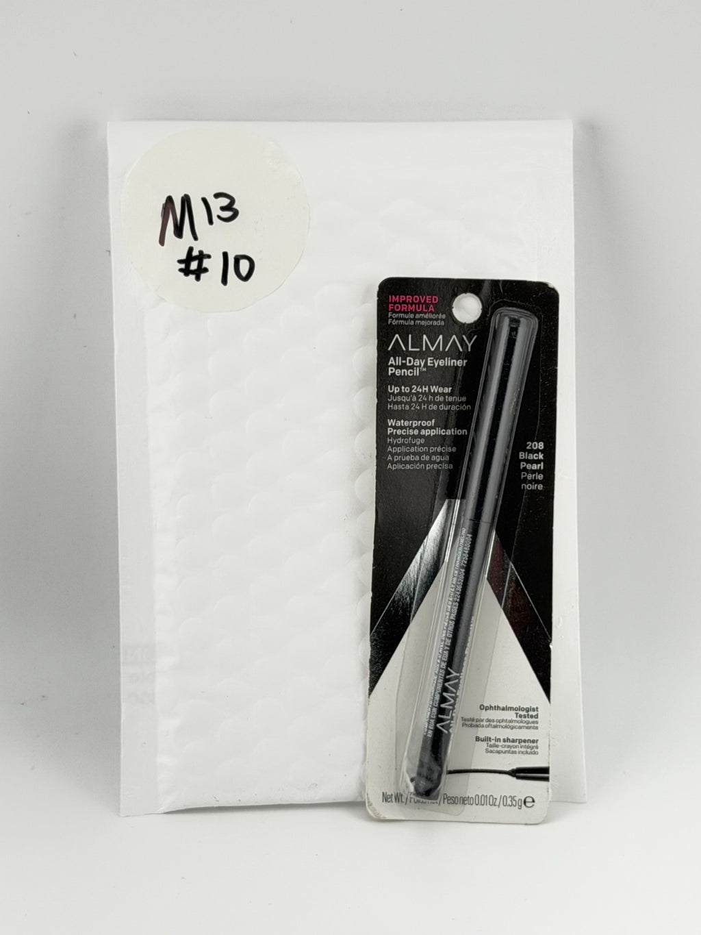 Almay All-Day Pencil Eyeliner, Waterproof & Hypoallergenic- 208 Black Pearl