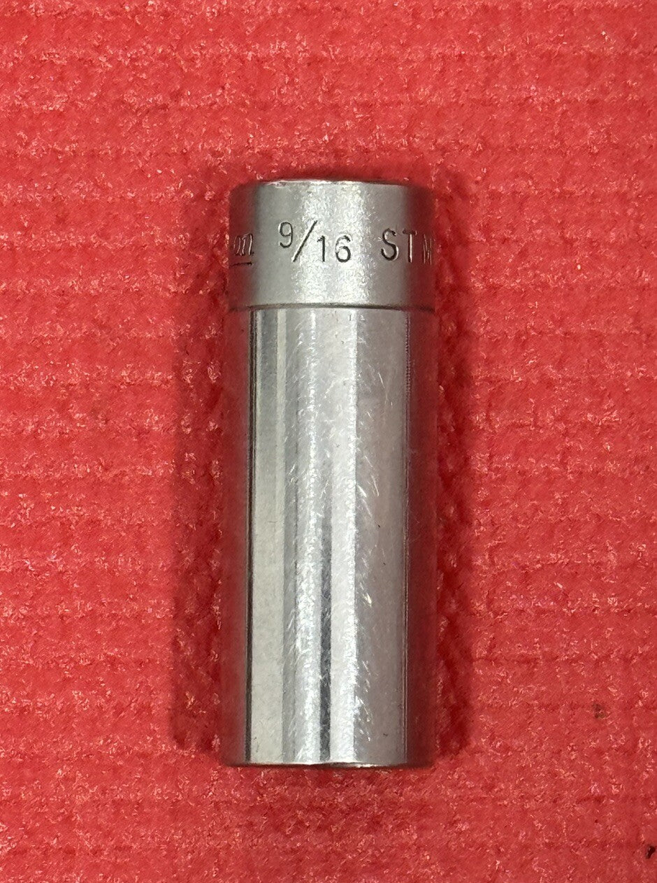 SNAP-ON TOOLS STM18, 1/4" DRIVE SAE 9/16" DEEP CHROME SOCKET 6PT MADE IN USA