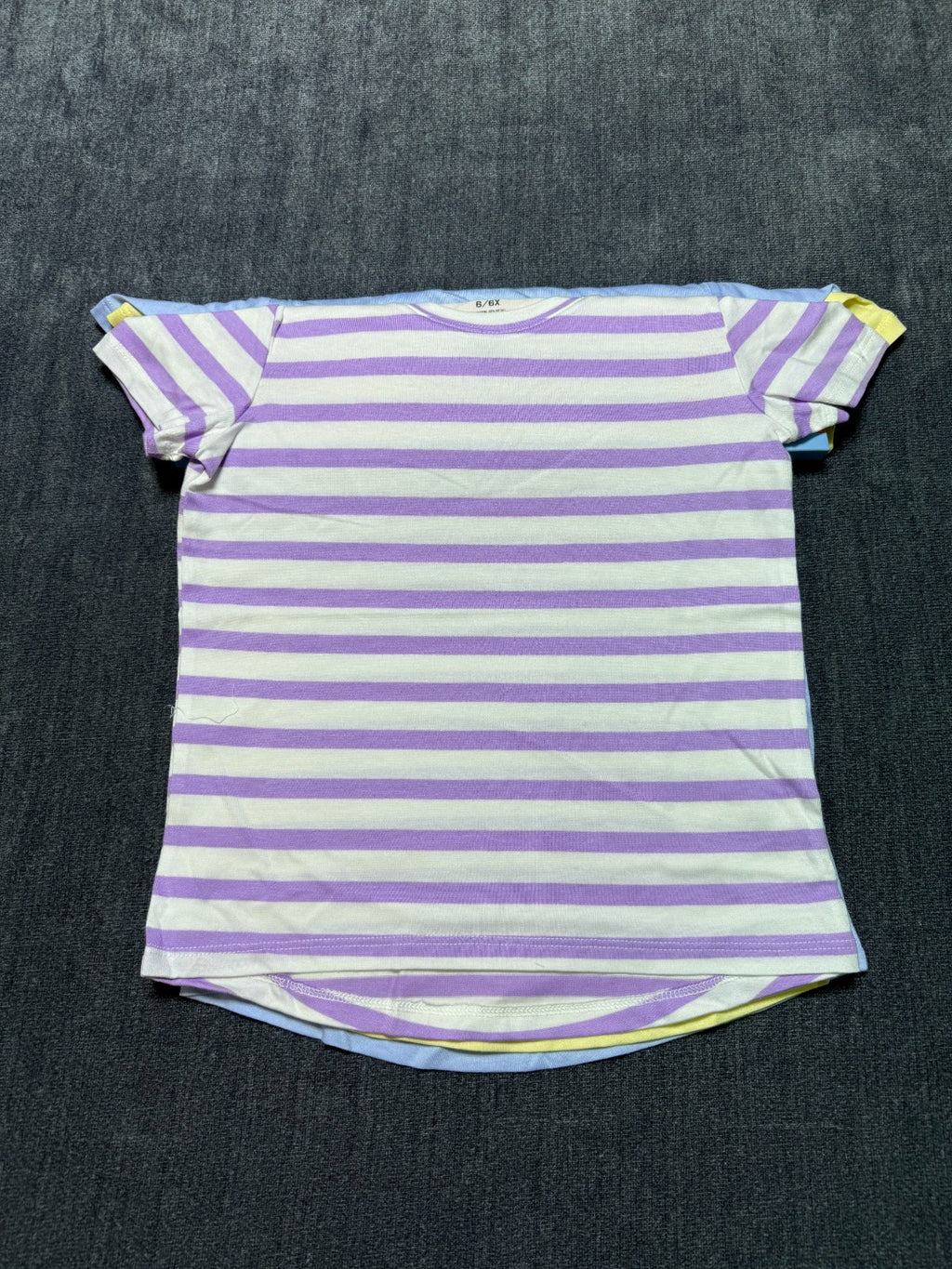 NWT Member's Mark My Favorite Active Tees Girls 6/6X Multicolor Preppy - 3-Pack