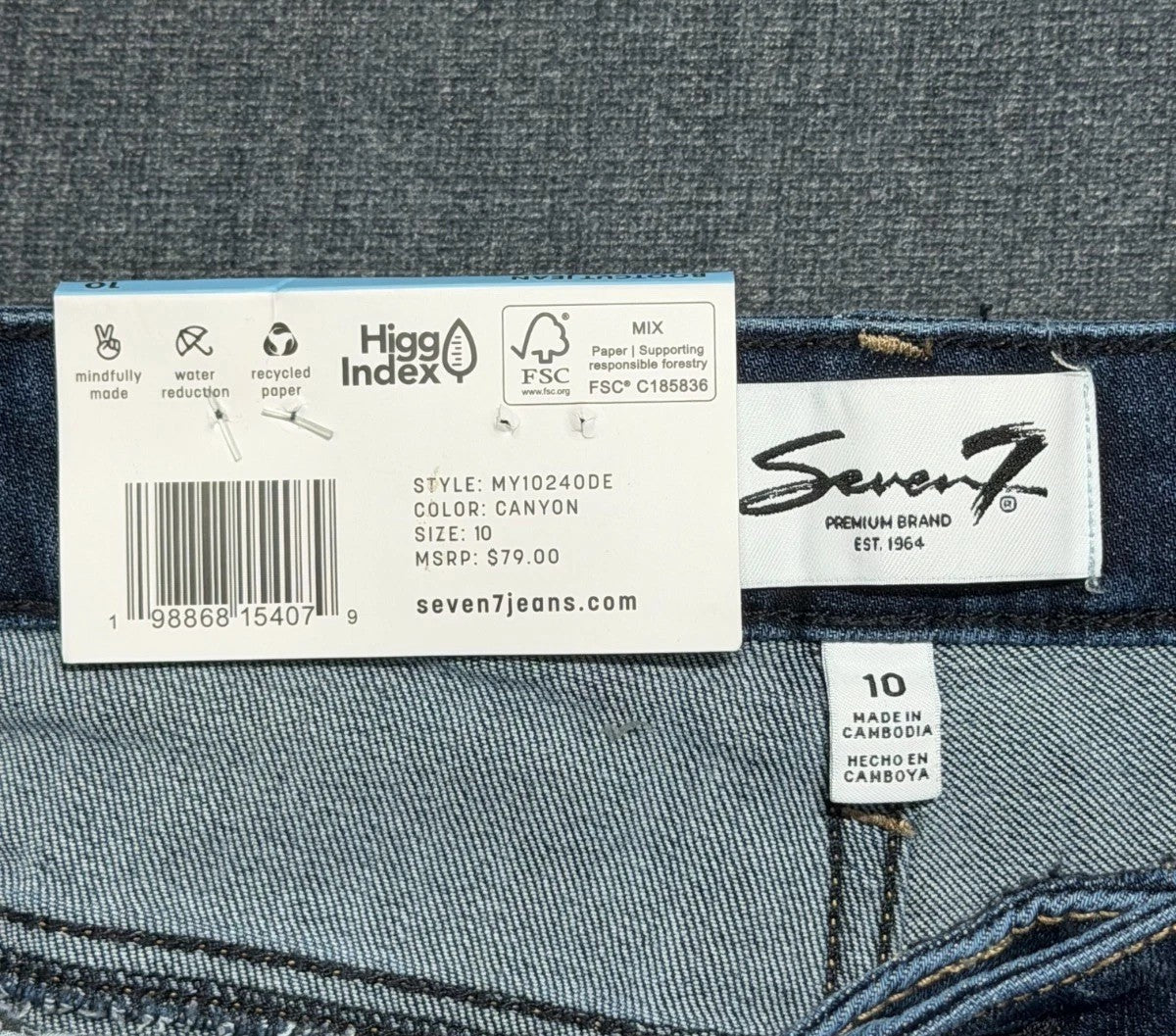 NWT Seven7 Dojo Flare Bootcut Jeans Women 10 Blue Denim High-Rise Casual Hipster