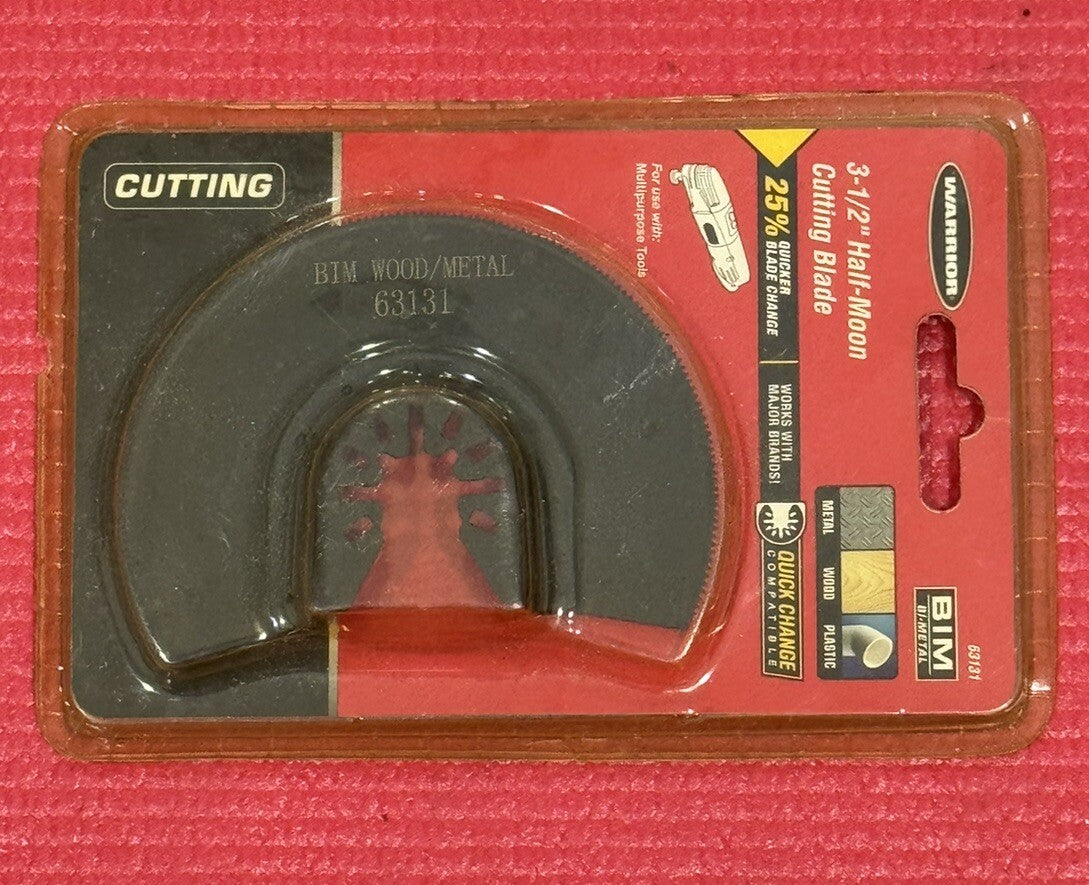 NEW WARRIOR 3-1/2” HALF MOON CUTTING BLADE BIM BI-Metal 63131
