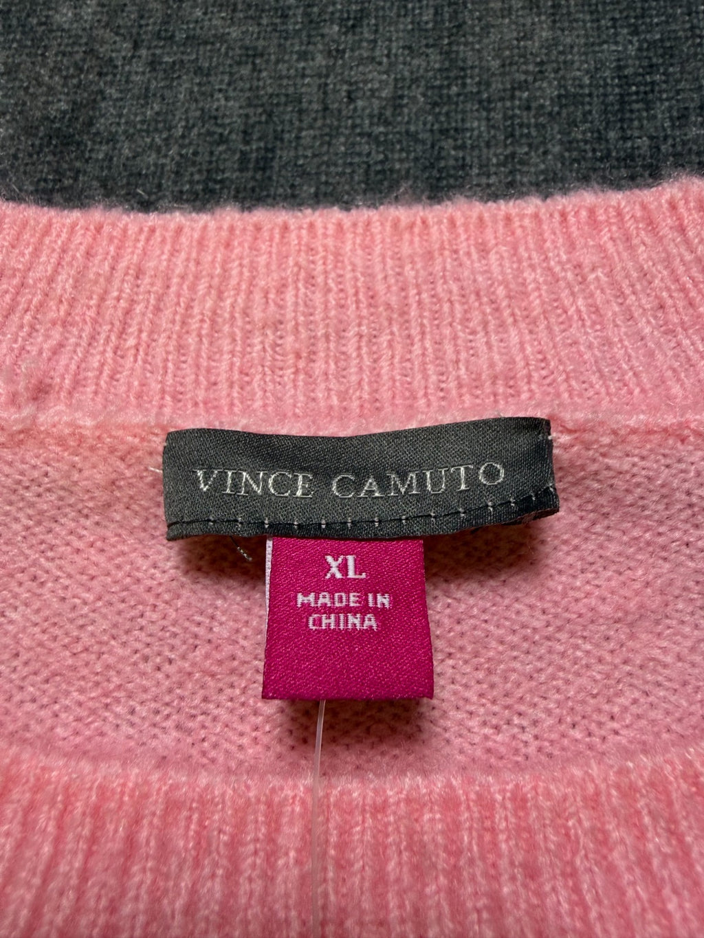 NWT Vince Camuto Soft & Festive Relaxed Fit HEART SWEATER Women's Size XL Pink