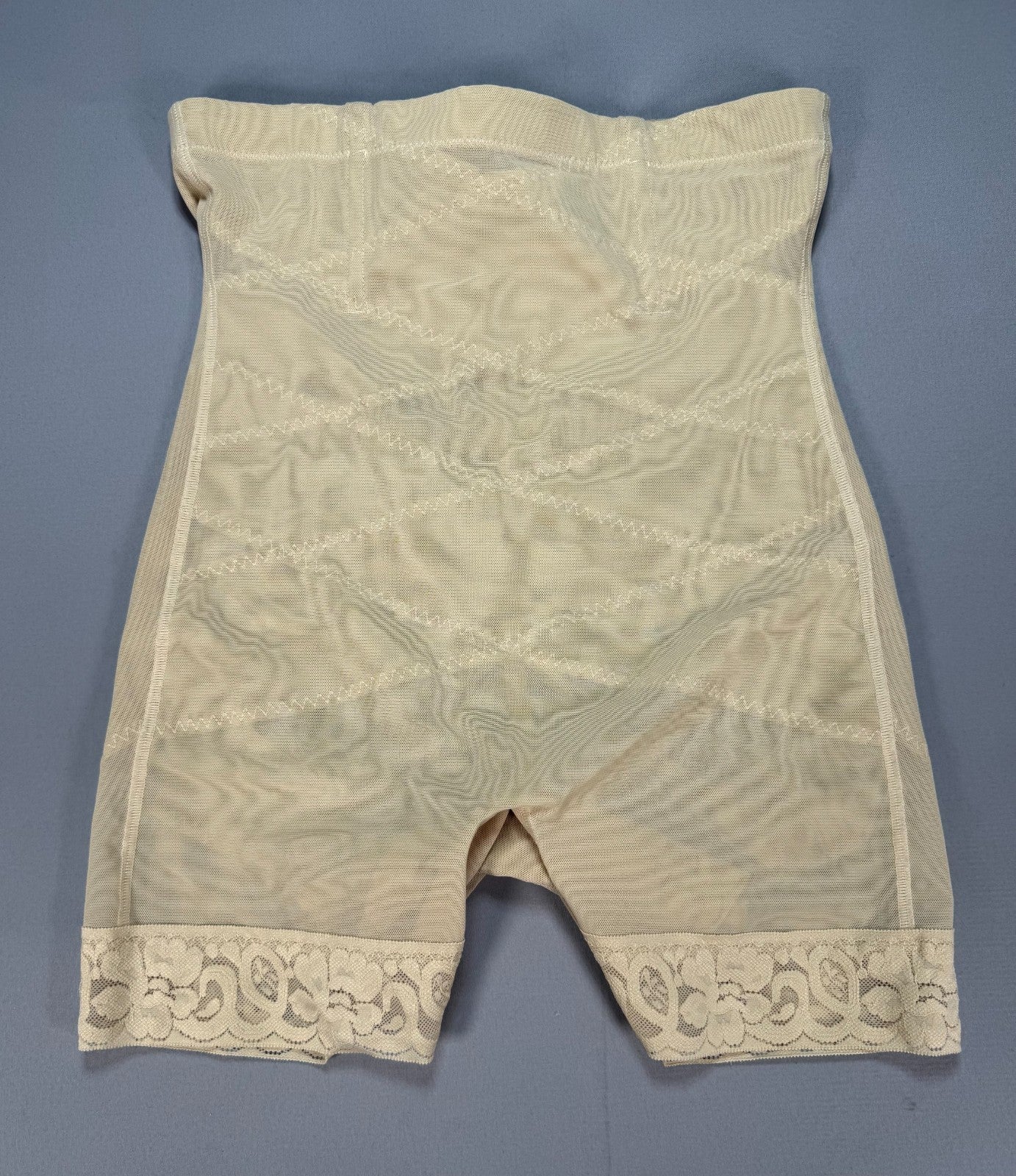 Women High Waist Shaper Shorts XL Nude Beige Tummy Control Lace Thigh Slimmer