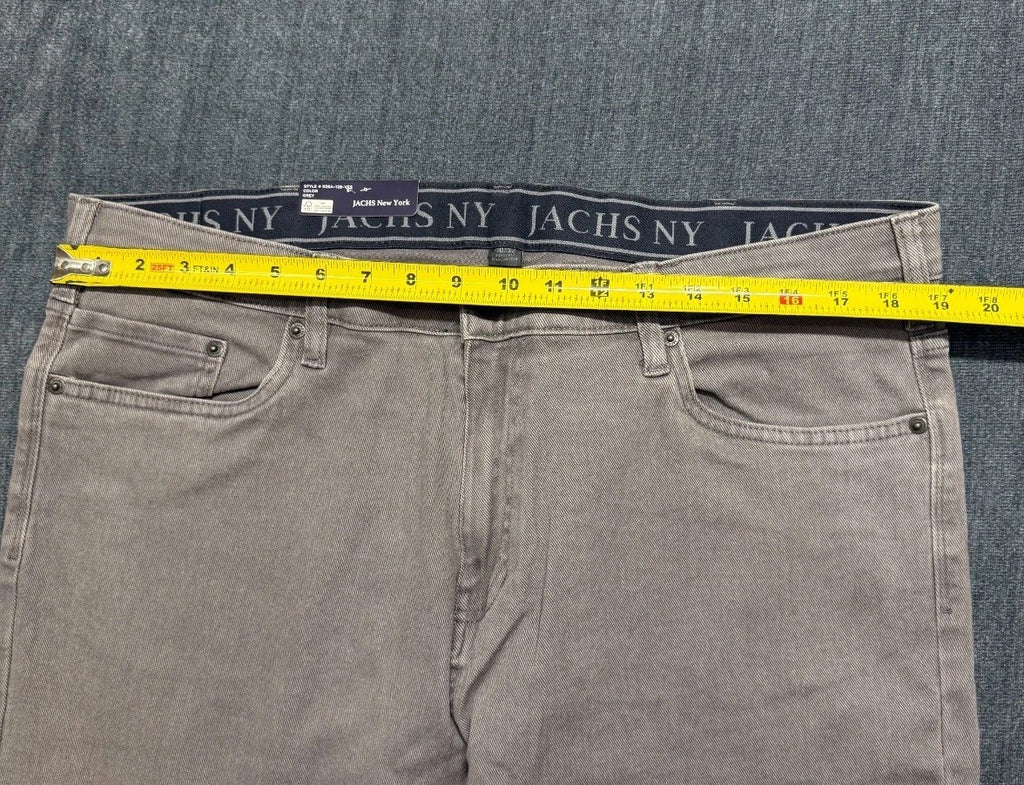 NWT Jachs New York Jeans Men's 40X32 Gray Denim Straight Leg Casual 5-Pockets