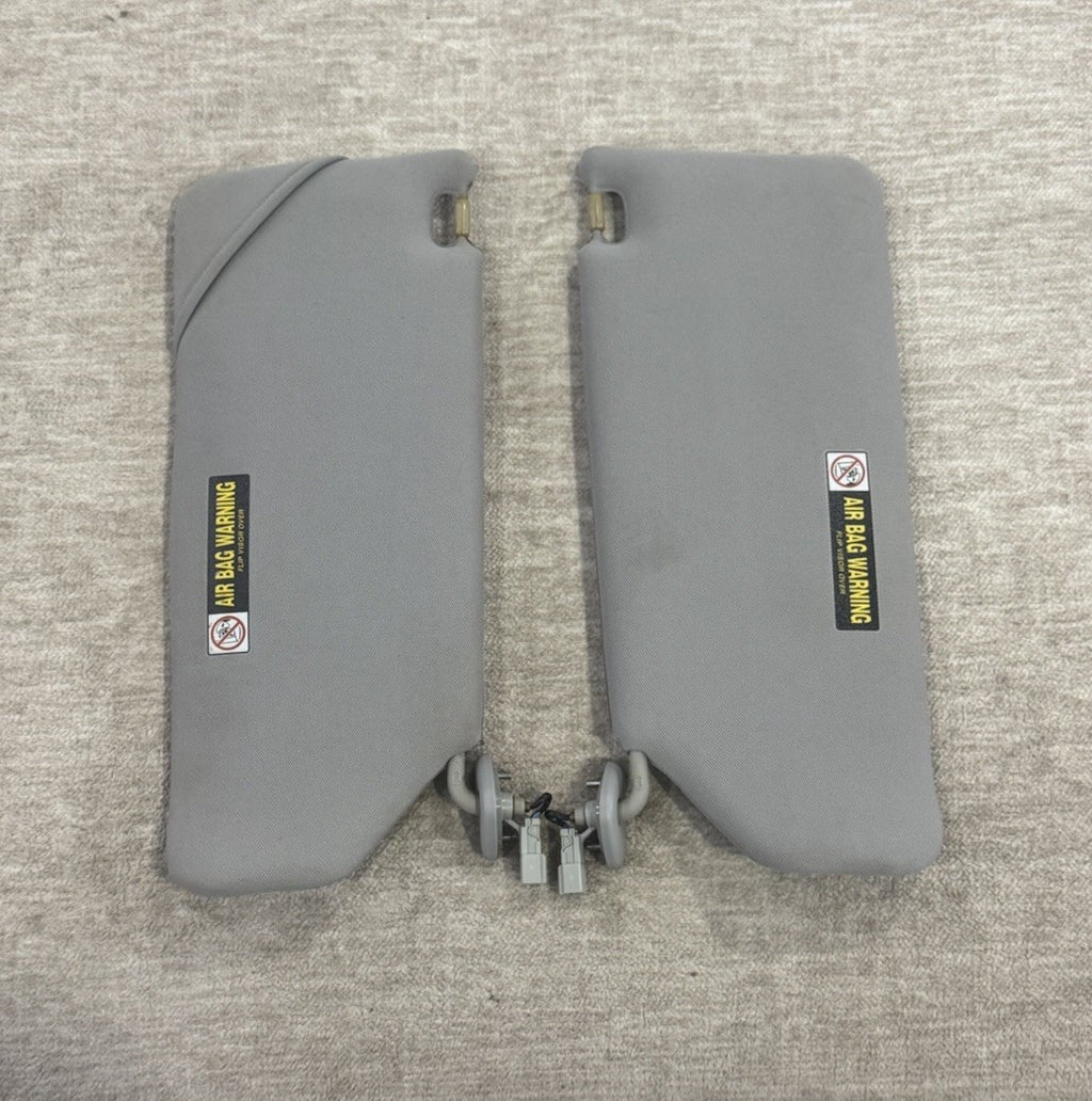 2005-2010 HONDA ODYSSEY SUN VISORS SUNVISORS PAIR SET RH LH ILLUMINATED GRAY OEM