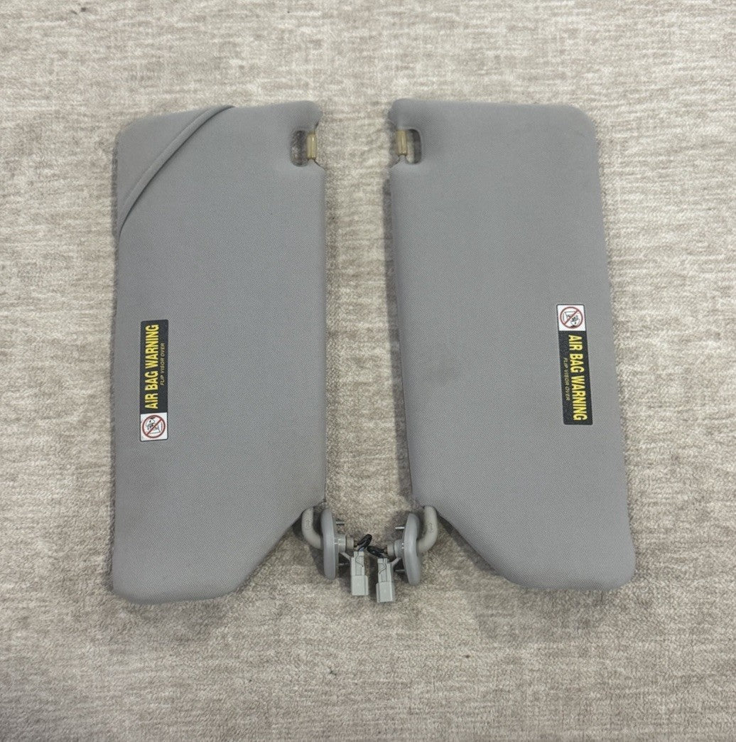 2005-2010 HONDA ODYSSEY SUN VISORS SUNVISORS PAIR SET RH LH ILLUMINATED GRAY OEM