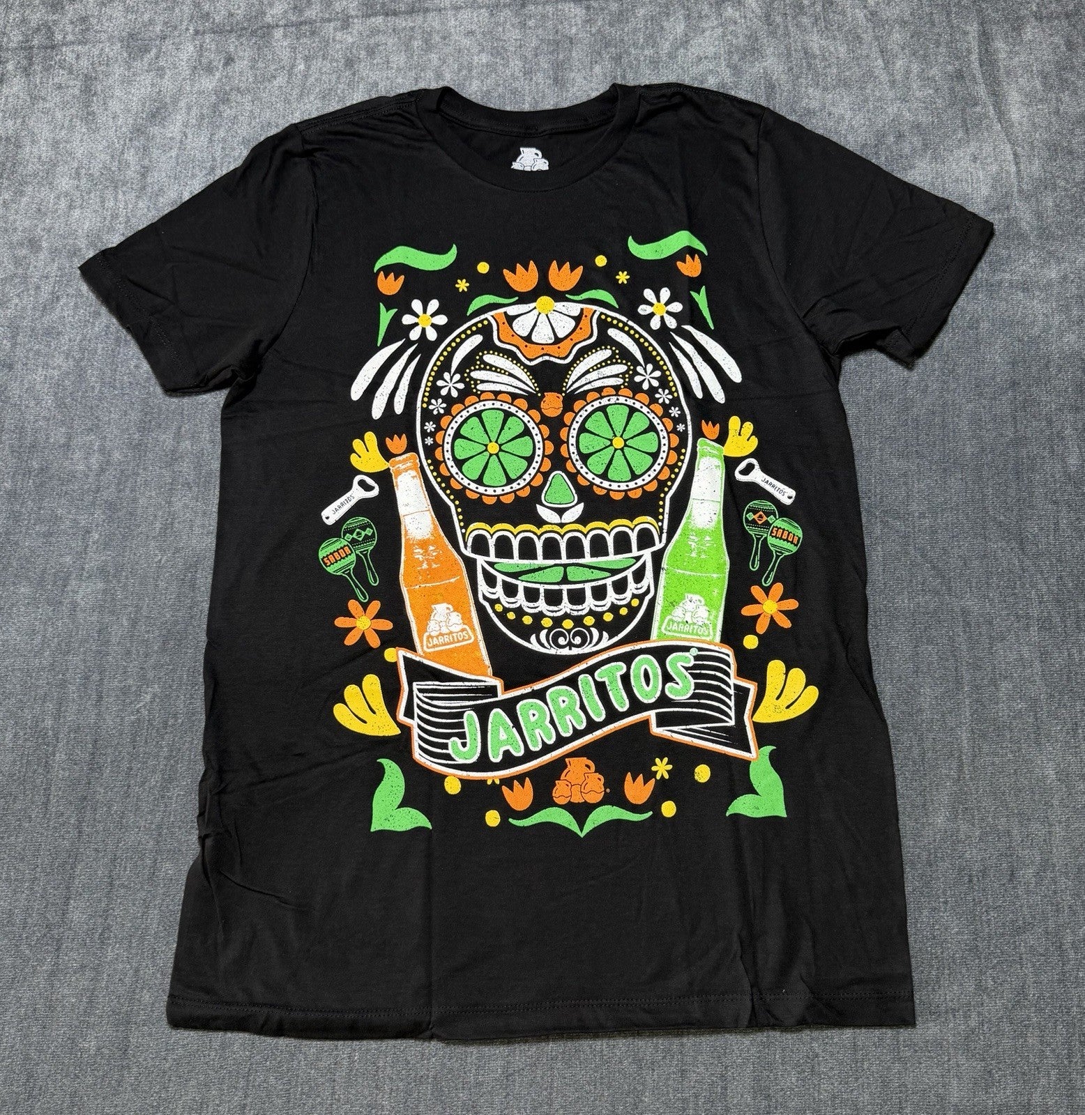 Jarritos Soda Mexican Soft Drink Graphic T-Shirt Men's Medium Black Short Sleeve