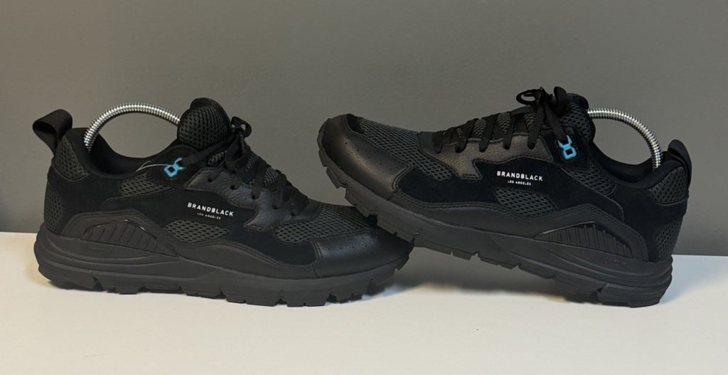Brandblack Los Angeles Black Gray Mesh Low Top Grid Sneakers Men's Size 11