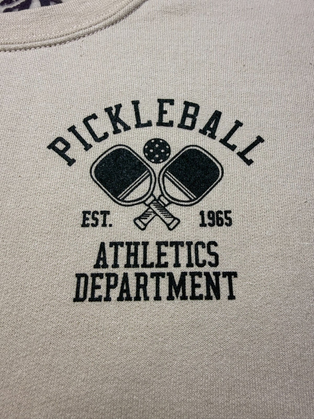 NWOT Strange Daze Los Angeles Pickleball Pullover Sweatshirt Men's Medium Beige