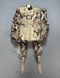 New LeSportsac x Roberto Cavalli Napoli Python Backpack Women's Light Brown