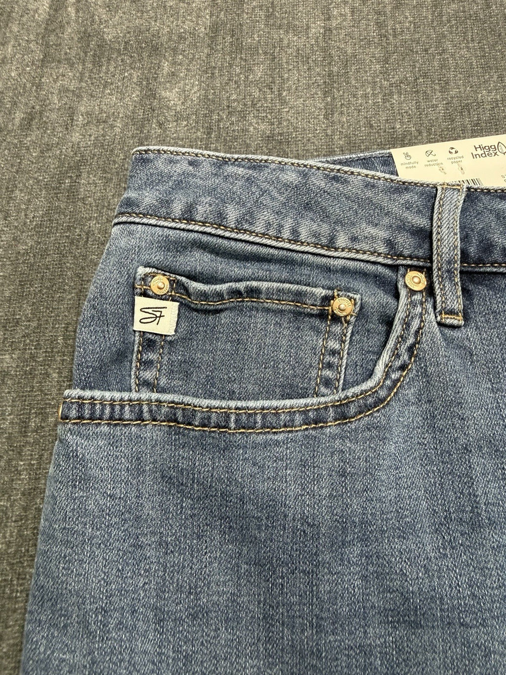 NWT Seven7 Bootcut Jeans Women's 18W Blue Denim Medium Wash High Rise Hipster
