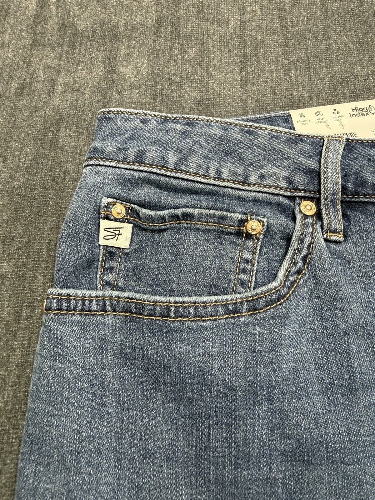 NWT Seven7 Bootcut Jeans Women's 18W Blue Denim Medium Wash High Rise Hipster