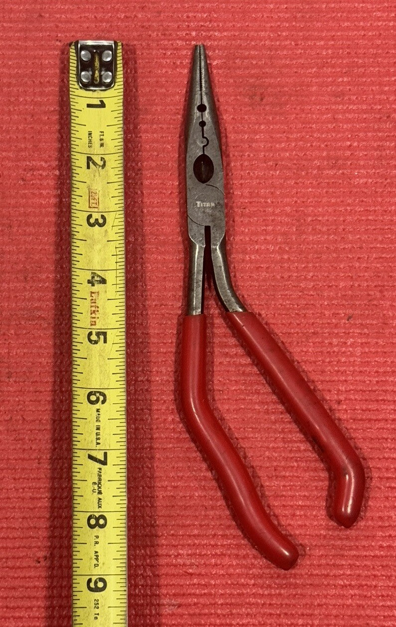 Titan Tools 11400 9" Pistol Grip Needle Nose Pliers/Crimper