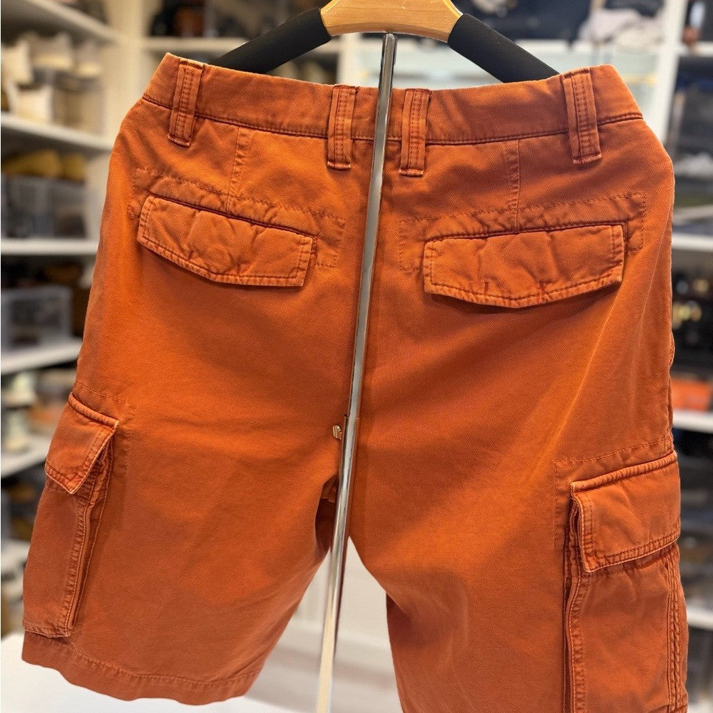 Brunello Cucinelli Men's Cargo Shorts With Logo Hardware