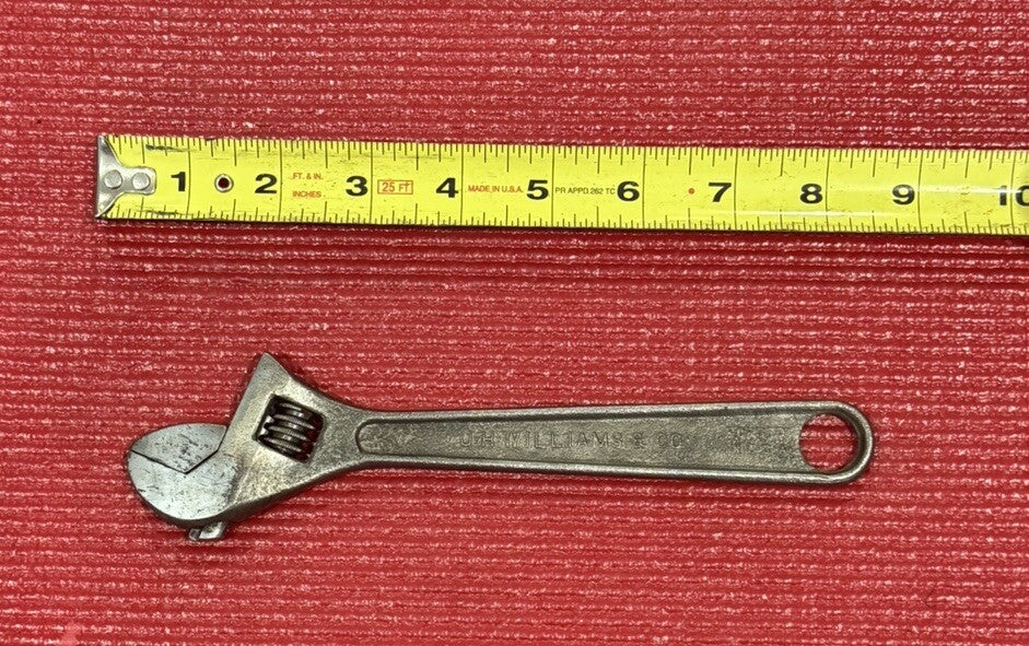 Vintage J H Williams & Co "Superjustable" 8in Adjustable Wrench Made in USA