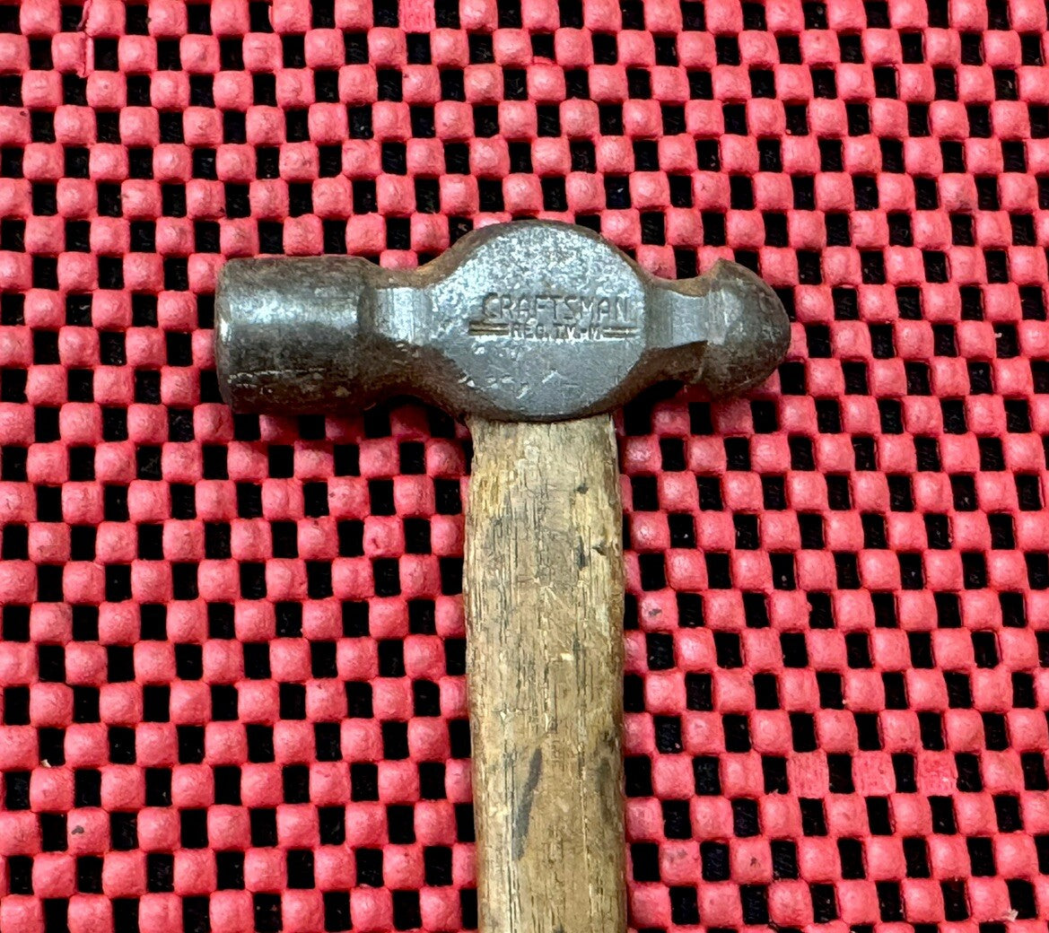 Craftsman Reg TM-M Ball Peen Hammer 12” long 12 oz weight wooden handle USA