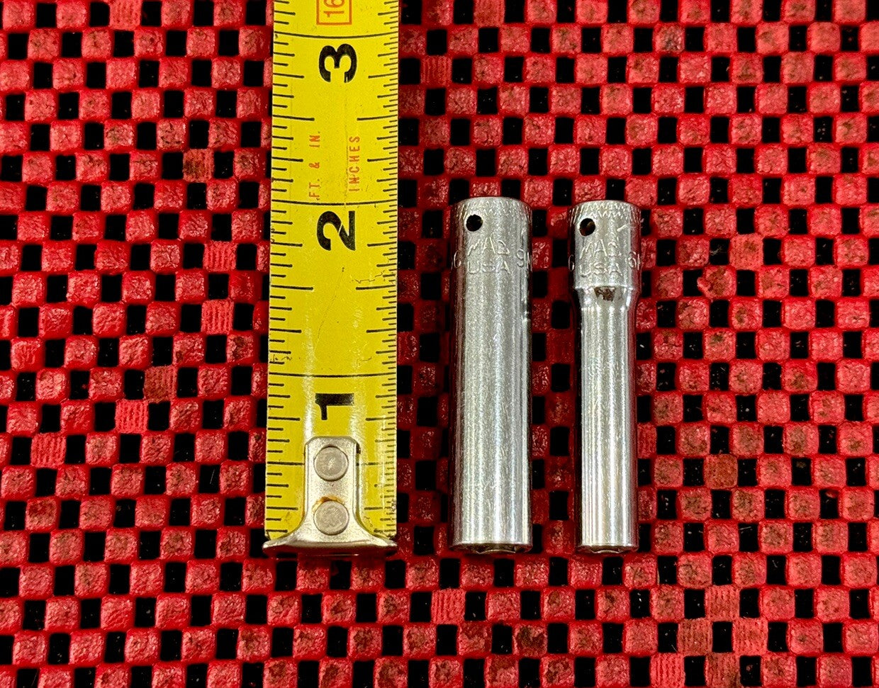 Mac Tools MD6 Series 2 PC Set 1/4" DR Metric Deep Knurled Sockets Made In USA M6