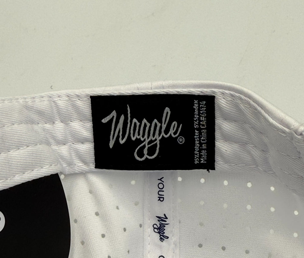 NWT Waggle Kentucky Buck Golf Hat White Adjustable Performance Snapback Cap