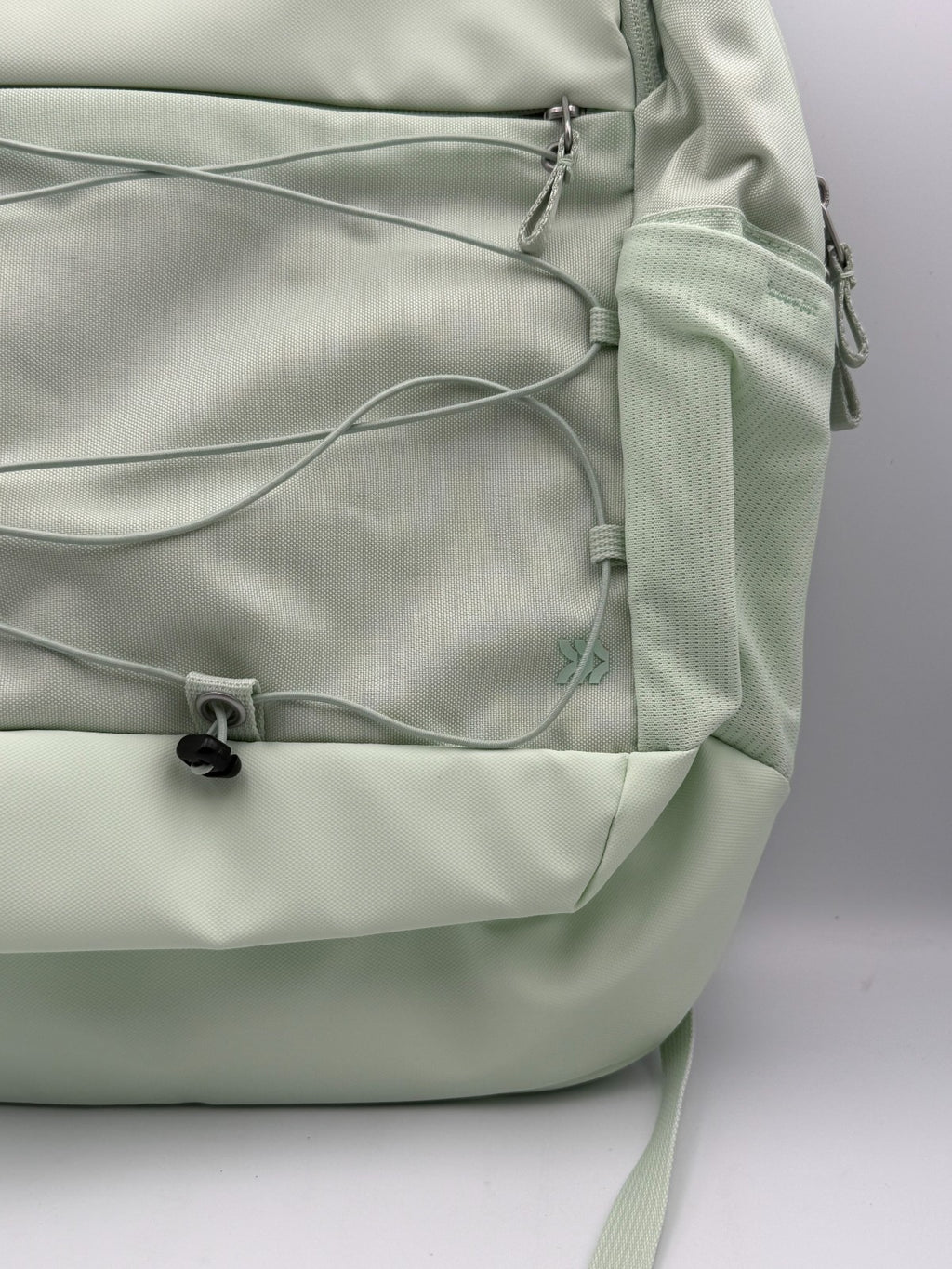 All In Motion Sporty 19" Backpack Mint Green Bungee Cord Laptop School Book bag