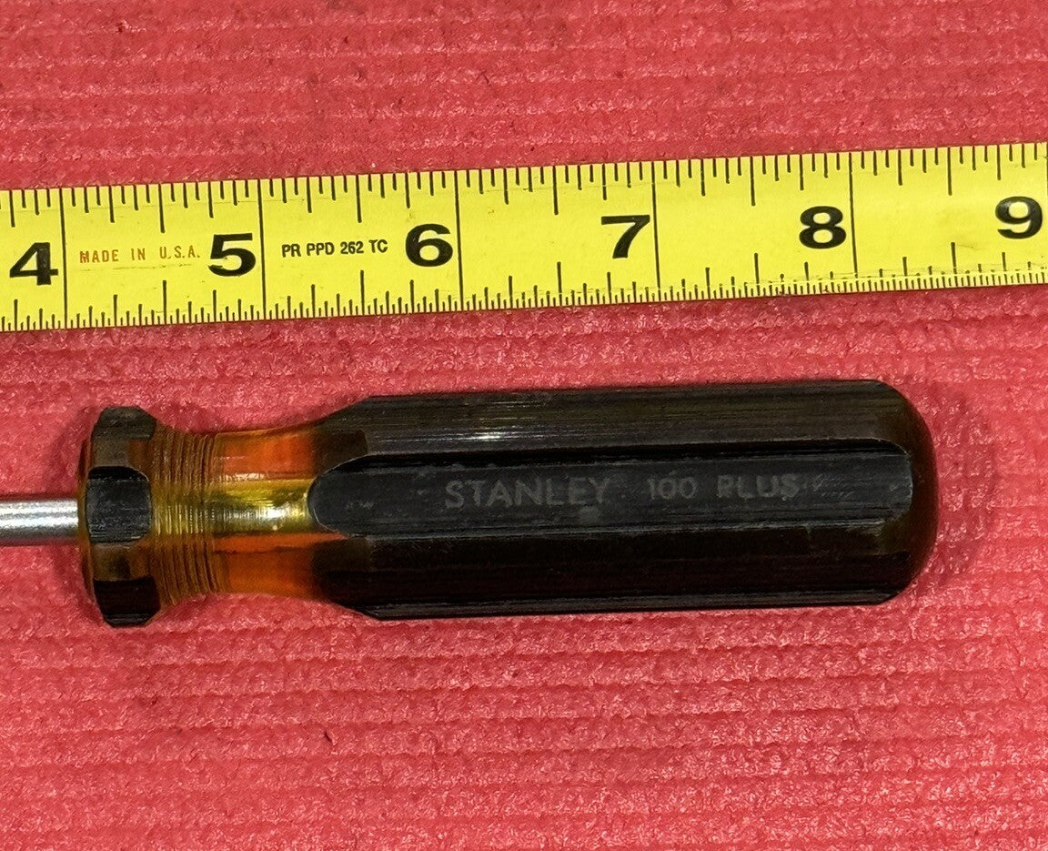 Vintage STANLEY 100 PLUS 8" Phillip Screwdriver Made In USA
