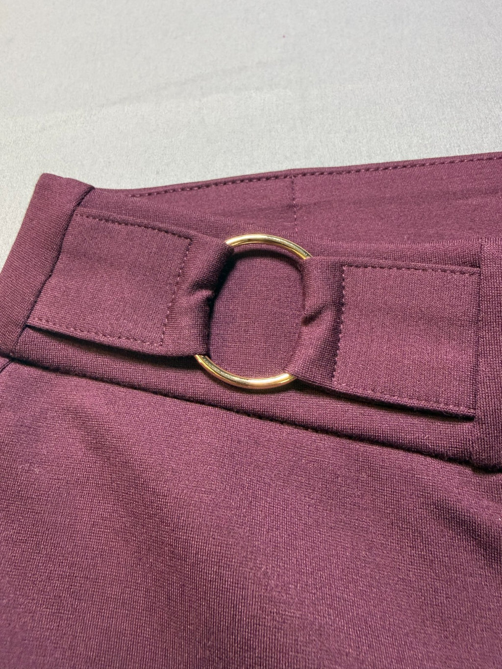 Rafaella Stretch Waistband Pull-On Styling Straight Leg Pants Women's 14 Purple