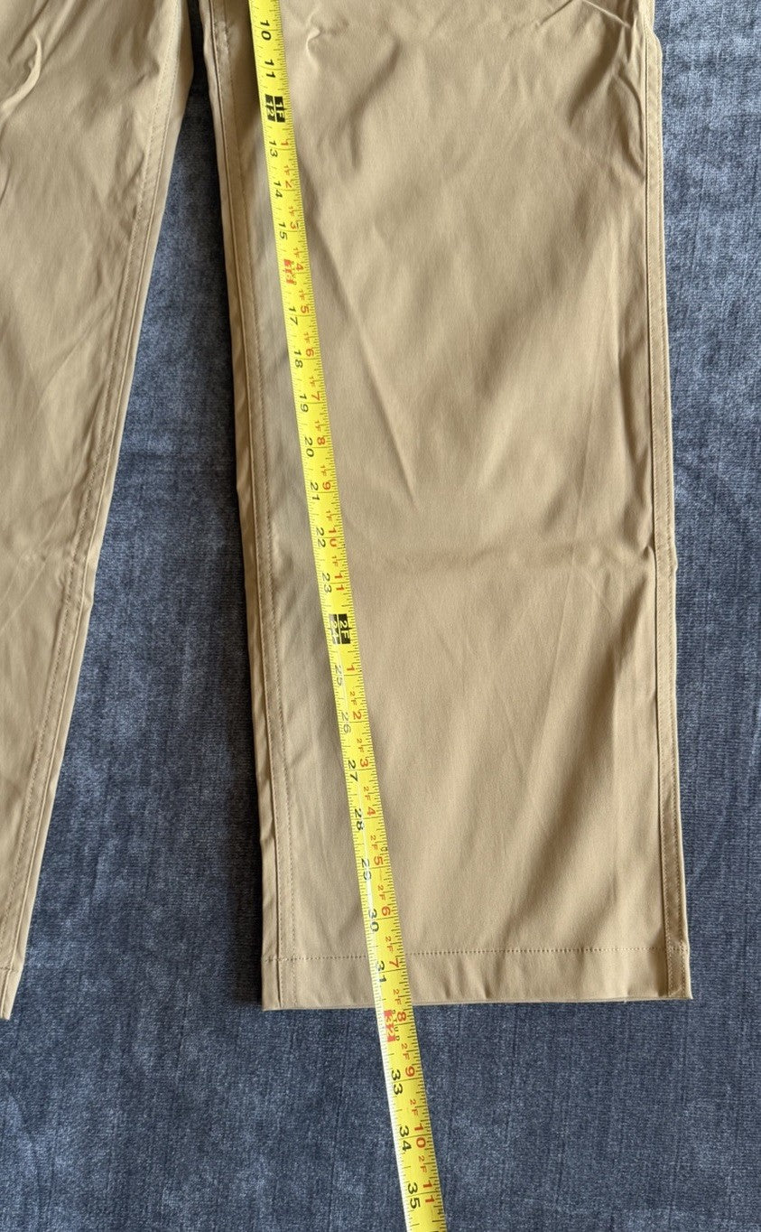 Eddie Bauer Pants Mens 38x32 Khaki Tech Chino Elastic Outdoor Stretch Travel NWT