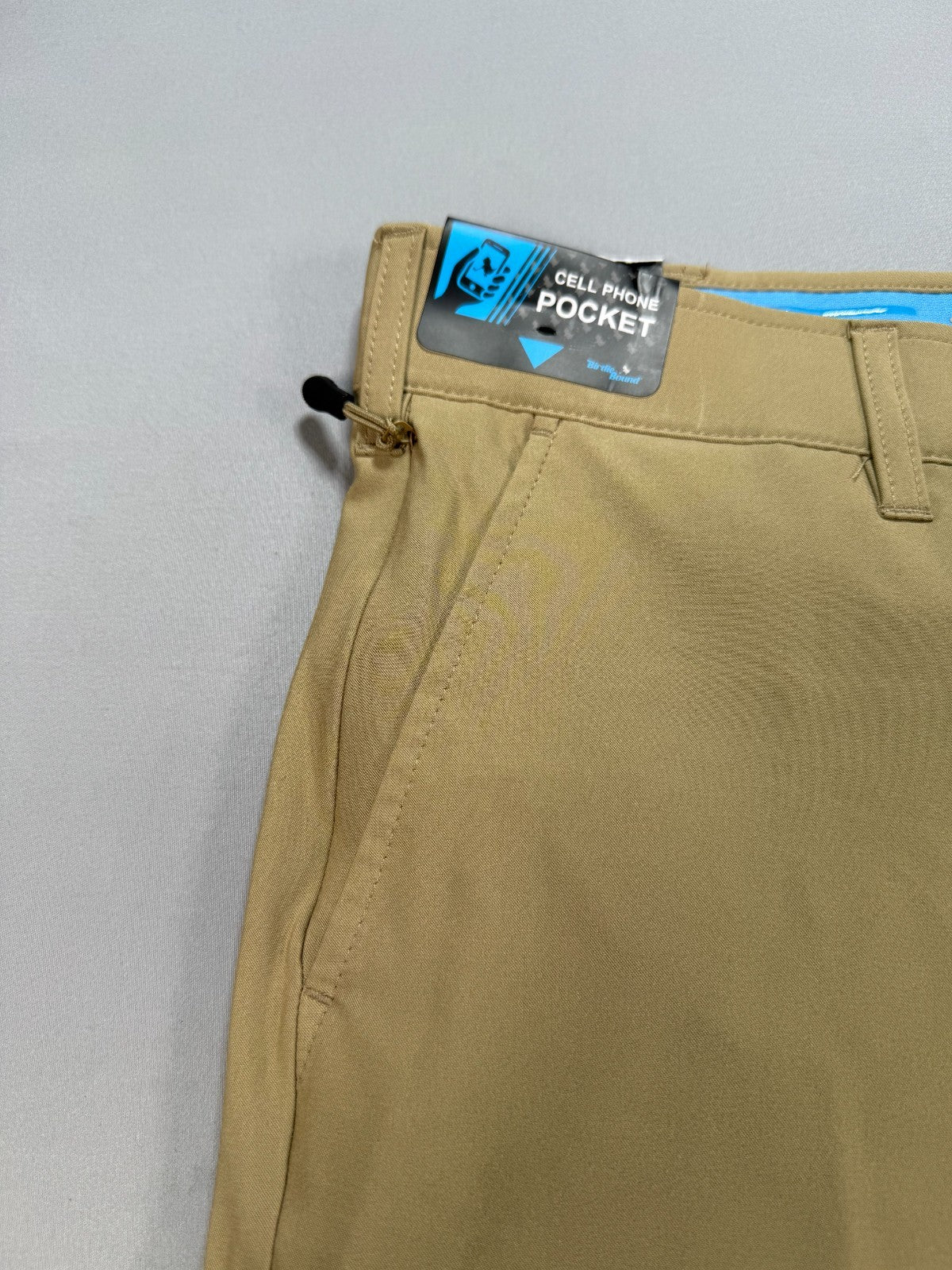 NWT Birdie Bound Golf Pants Men's 32X30 Beige Flat Front Lightweight Performance