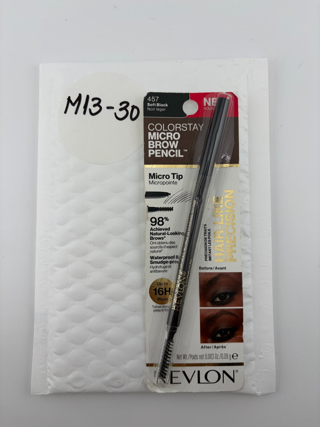 Revlon ColorStay Micro Waterproof & Long Wearing Eyebrow Pencil #457 Soft Black