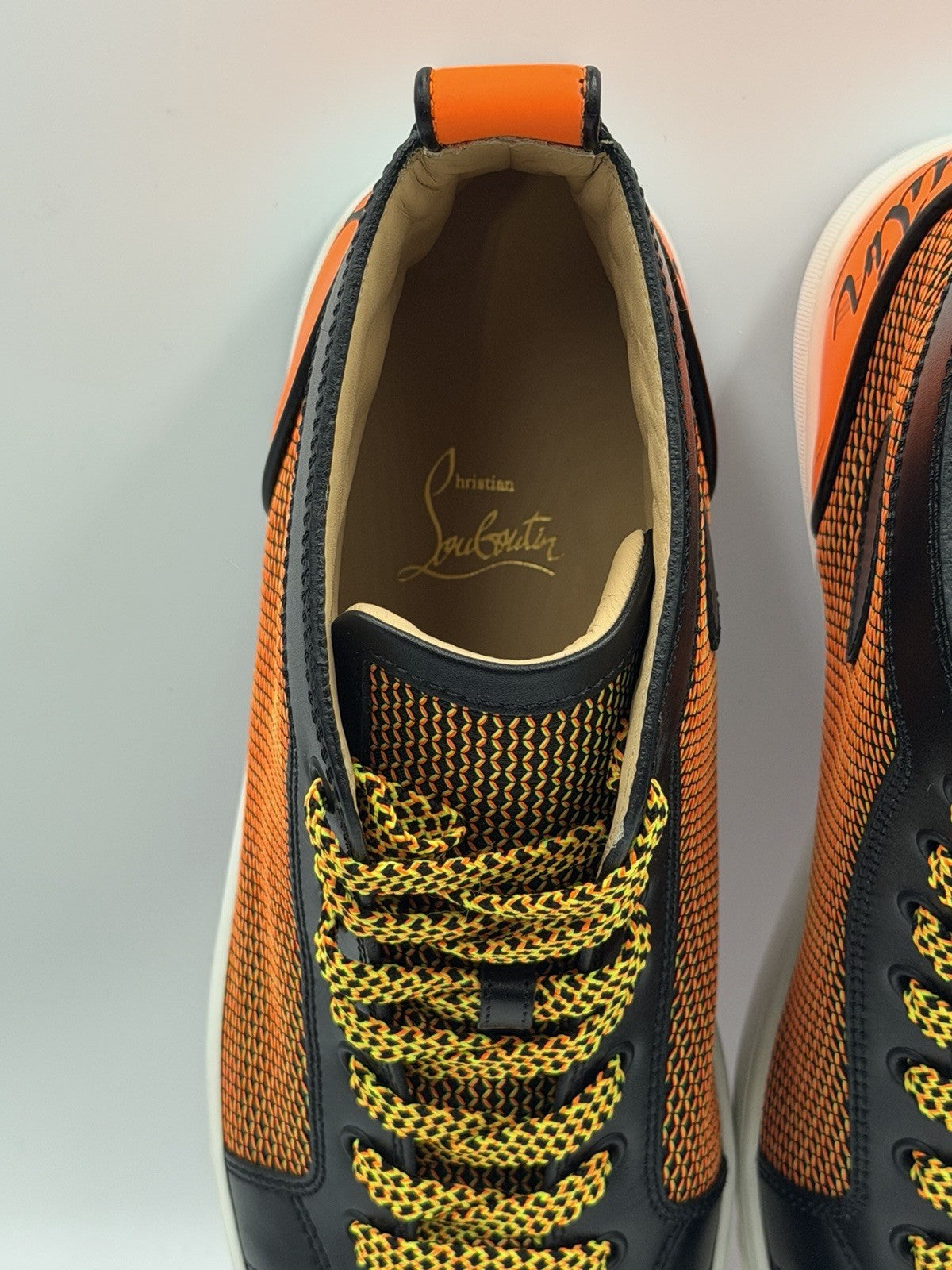Authentic Christian Louboutin Spikes Leather High Top Sneakers- SIze 42 EU; 9 US