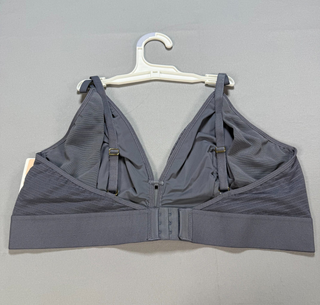 NWT All.You.LIVELY the Busty Stripe Mesh Bralette Bra Women's 3 Gray - Set of 2