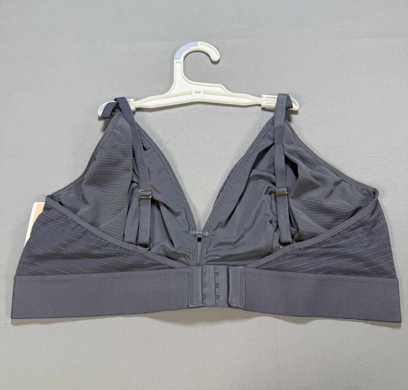 NWT All.You.LIVELY the Busty Stripe Mesh Bralette Bra Women's 3 Gray - Set of 2