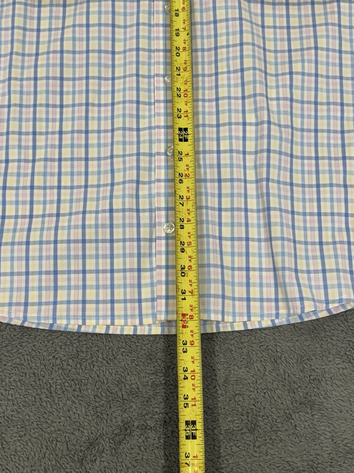 Izod NEW Comfort Sundress Men's Blue Plaid Button Shirt Big & Tall Size 2XL